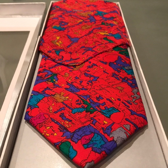 🎉HP🎉 Men’s tie and pocket square set in 💯% silk - Picture 2 of 3